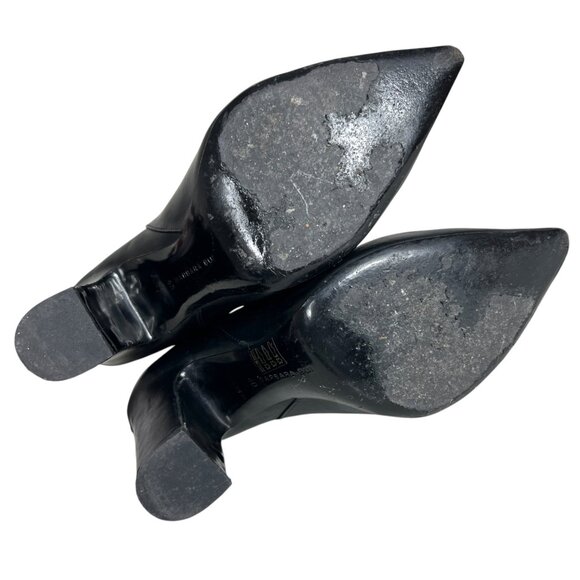 Barbara Bui Leather Back Zipper Ankle Boots Pointed Toe in Black Italy Size 40 - Picture 10 of 11